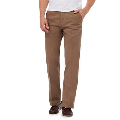Maine New England Big and tall light tan tailored chinos